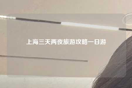 上海三天两夜旅游攻略一日游